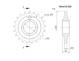 Ozubené kolo Z=21  Fi 50 mm - 564432008 (Galerie obr. 1)