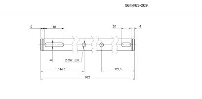 Hřídel hnací 1 (přebírací stůl) délka 922 mm -  (Galerie obr. 1)