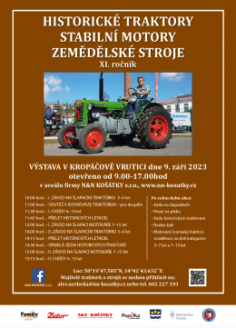 HISTORICKÉ TRAKTORY 9.9.2023 - Plakát Historické traktory 9.9. 2023 (Galerie obr. 3)
