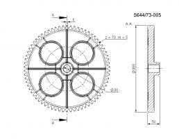 Ozubené kolo zásobníku, Z=70 -  (Galerie obr. 1)