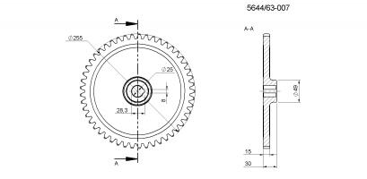 Čelní ozubené kolo, Z=49 -  (Galerie obr. 1)