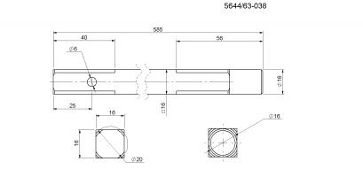 Hřídel čtverhranný -  (Galerie obr. 1)