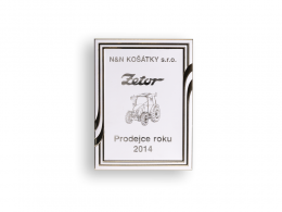 Prodejce roku 2014 - Za prodej 49 ks traktorů Zetor