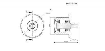 Vratná kladka prosévacího dopravníku - 564421015 (Galerie obr. 1)