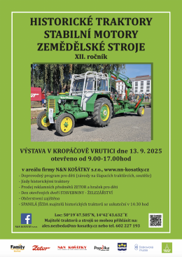 HISTORICKÉ TRAKTORY 13.9.2025 - Plakát na HISTORICKÉ TRAKTORY 13.9.2025 (Galerie obr. 4)