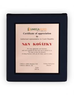 Certifikát UMEGA - 2019 - 