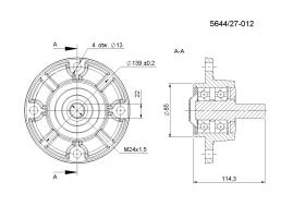 Oko pro pístní čep krojidla kompletní, jemný závit - 564427012 (Galerie obr. 1)