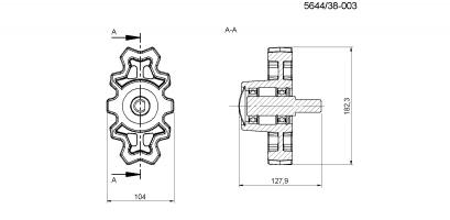 Vytřasací kladka kompletní - 564438003 (Galerie obr. 1)