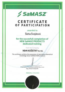 ŠÁRKA ŠVEJDOVÁ - Školení SaMASZ 17. 4. 2023