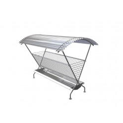 Příkrmiště na seno pro ovce s korytem a střechou